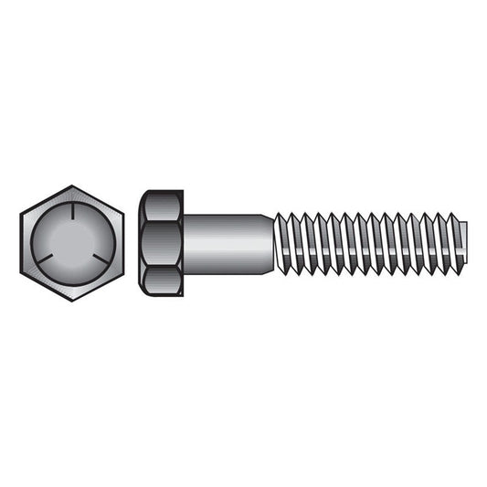 HILLMAN 5/16 in. D X 3 in. L Heat Treated Zinc Steel Hex Head Cap Screw 100 pk
