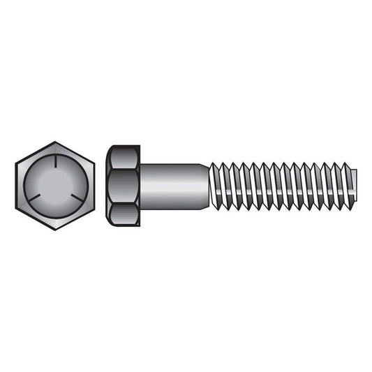 HILLMAN 5/16 in. D X 5-1/2 in. L Heat Treated Zinc Steel Hex Head Cap Screw 50 pk