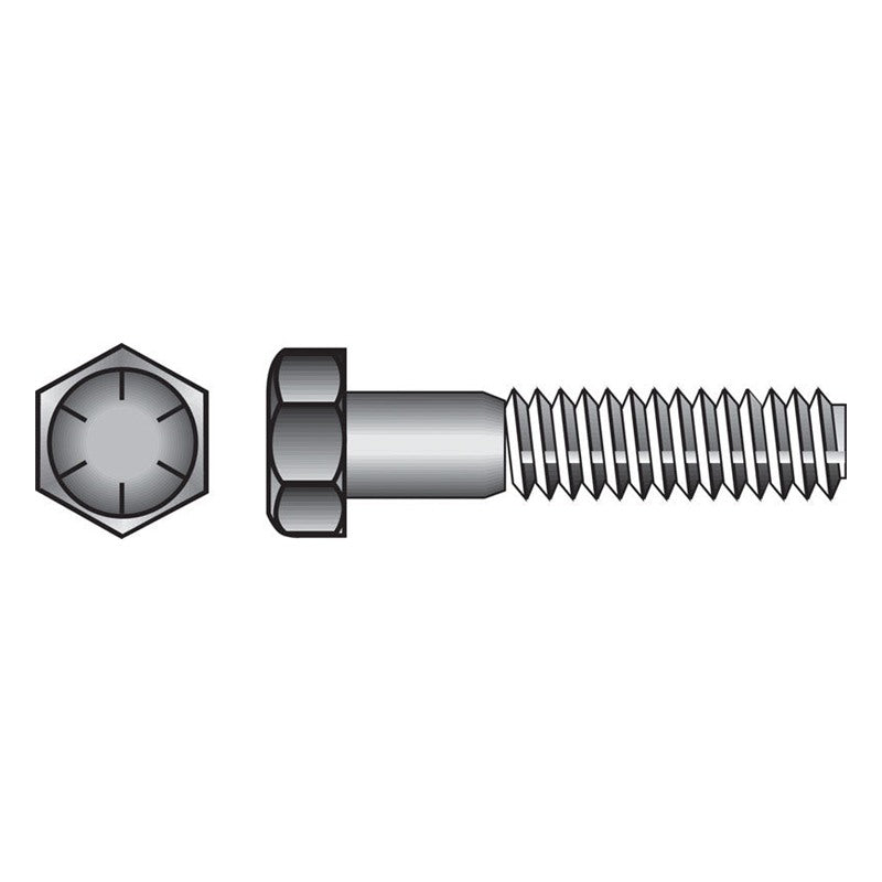HILLMAN 5/16 in. D X 5 in. L Heat Treated Steel Hex Head Cap Screw 50 pk — Model 220104