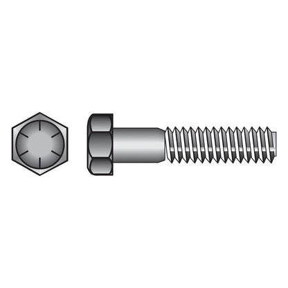 HILLMAN 5/16 in. D X 5 in. L Heat Treated Steel Hex Head Cap Screw 50 pk — Model 220104