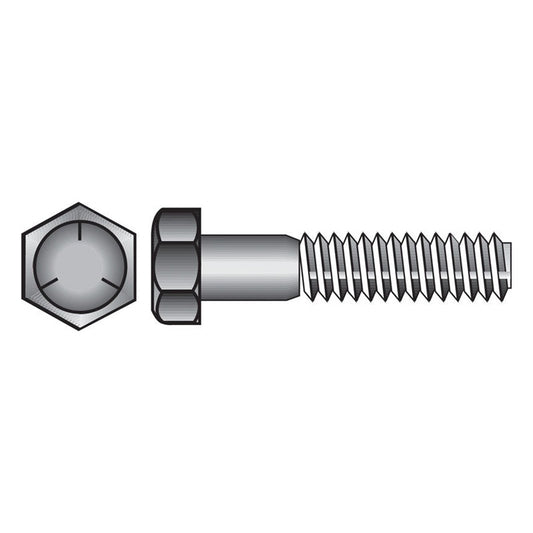 HILLMAN 5/16 in. D X 6 in. L Heat Treated Zinc Steel Hex Head Cap Screw 50 pk
