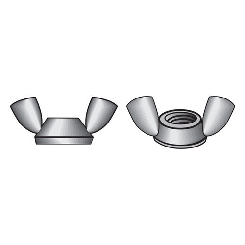 HILLMAN 6-32 in. Zinc-Plated Steel SAE Wing Nut 1 pk