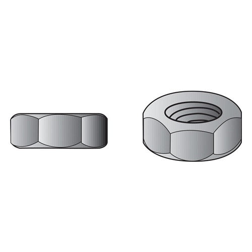 Hillman 7/16 in. Zinc Dichromate Steel USS Hex Nut 50 pk