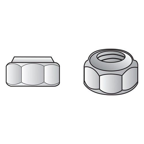Hillman 7/16 in. Zinc-Plated Steel USS Nylon Lock Nut 50 pk
