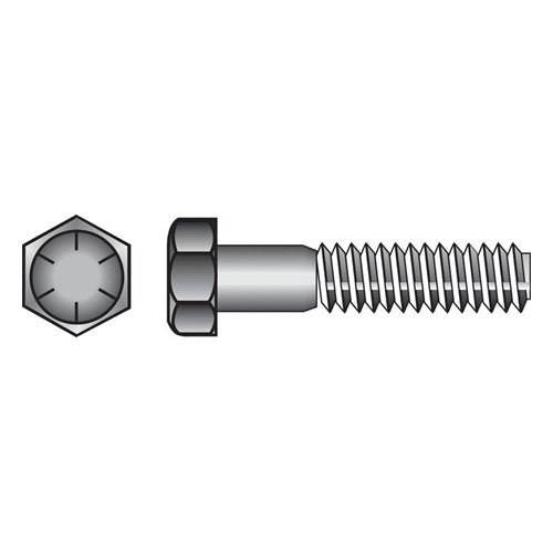 HILLMAN 9/16 in. D X 1-1/2 in. L Heat Treated Steel Hex Head Cap Screw 25 pk