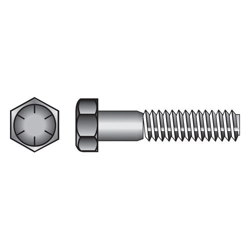HILLMAN 9/16 in. D X 2 in. L Heat Treated Steel Hex Head Cap Screw 25 pk