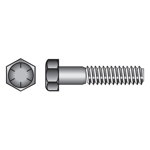 HILLMAN 9/16 in. D X 5 in. L Heat Treated Steel Hex Head Cap Screw 25 pk