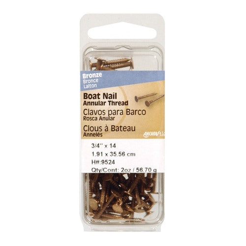HILLMAN Anchor Wire 1-1/2 in. Boat Bronze Stainless Steel Nail Flat Head 2 oz