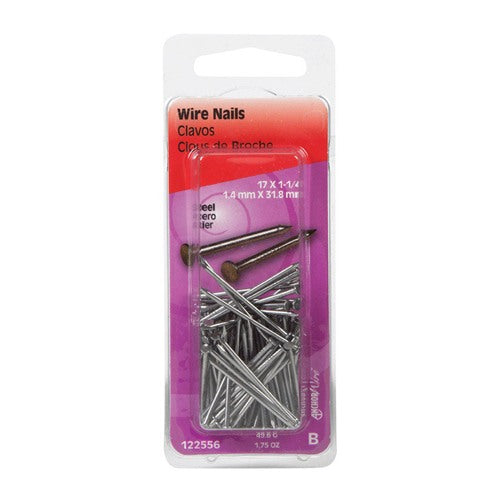 HILLMAN Anchor Wire 1-1/4 in. Wire Bright Steel Nail Flat Head