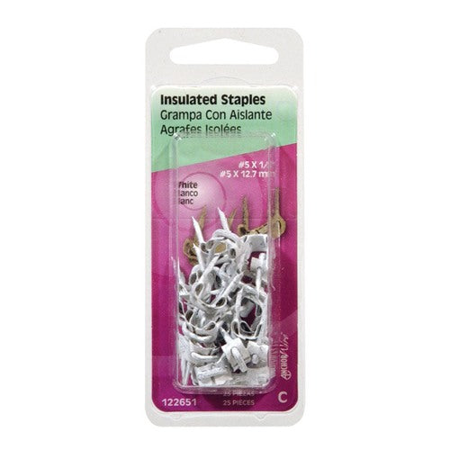 HILLMAN Anchor Wire 1/2 in. W X 1/2 in. L Insulated Staples 25 pk