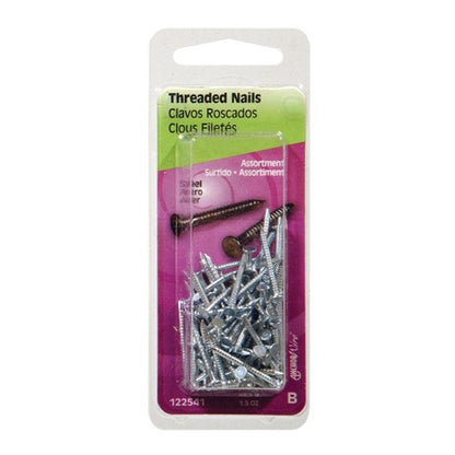 HILLMAN Anchor Wire 1-3/4 in. Threaded Bright Steel Nail Flat Head