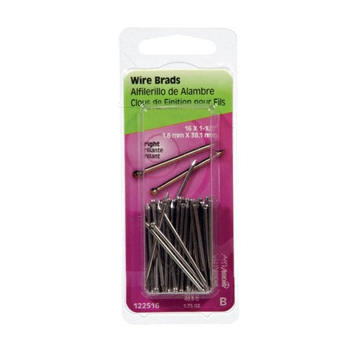 HILLMAN Anchor Wire 16 Ga. X 1-1/2 in. L Bright Steel Brad Nails 1 pk 1.75 oz