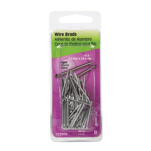 HILLMAN Anchor Wire 16 Ga. X 1 in. L Bright Steel Brad Nails 1 pk 2 oz