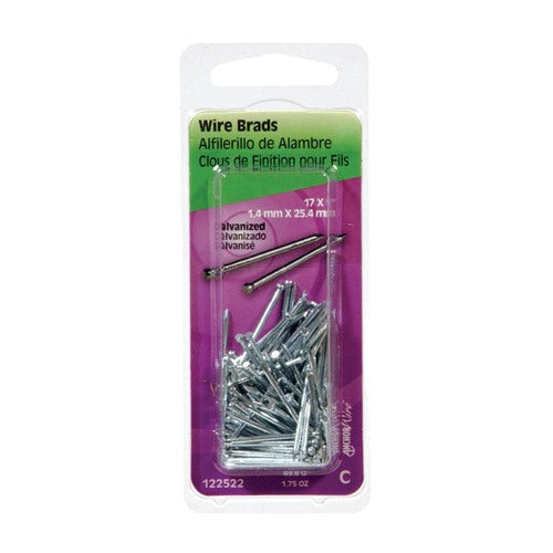 HILLMAN Anchor Wire 17 Ga. X 1 in. L Galvanized Steel Brad Nails 1 pk 1.75 oz