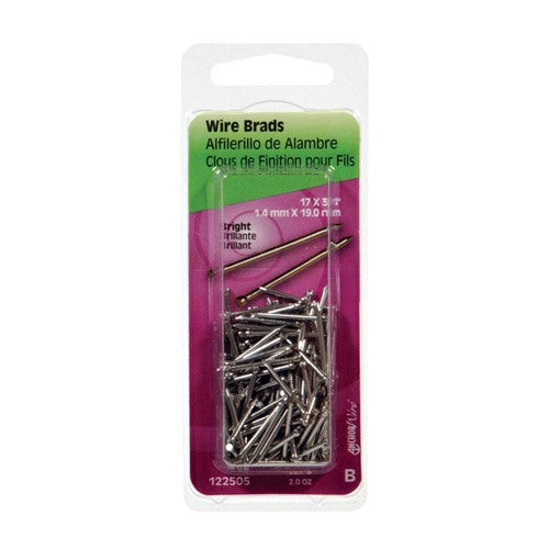 HILLMAN Anchor Wire 17 Ga. X 3/4 in. L Bright Steel Brad Nails 1 pk 2 oz