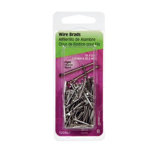 HILLMAN Anchor Wire 17 Ga. X 7/8 in. L Bright Steel Brad Nails 1 pk 2 oz