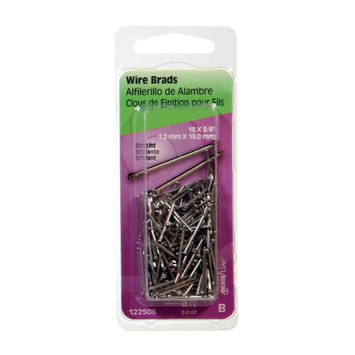 HILLMAN Anchor Wire 18 Ga. X 3/4 in. L Bright Steel Brad Nails 1 pk 2 oz
