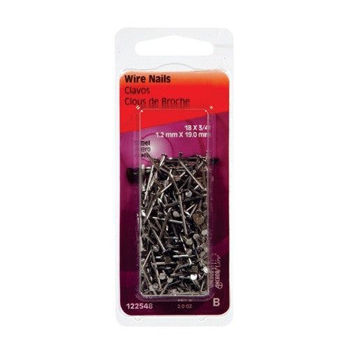 HILLMAN Anchor Wire 18 Ga. X 3/4 in. L Bright Steel Wire Nails 1 pk 2 oz