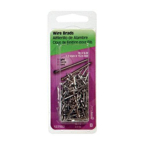 HILLMAN Anchor Wire 18 Ga. X 5/8 in. L Bright Steel Brad Nails 1 pk 2 oz