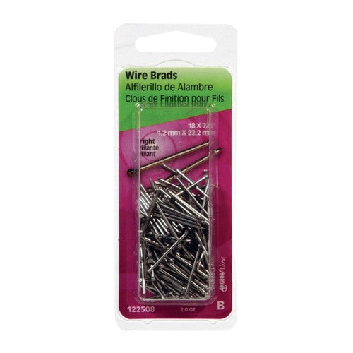 HILLMAN Anchor Wire 18 Ga. X 7/8 in. L Bright Steel Brad Nails 1 pk 2 oz