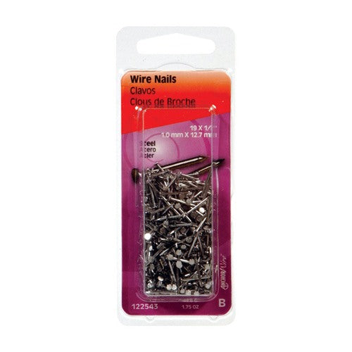 HILLMAN Anchor Wire 19 Ga. X 1/2 in. L Bright Steel Wire Nails 1 pk 1.75 oz