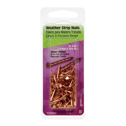 HILLMAN Anchor Wire 3/4 in. Weatherstrip Copper Copper Nail Flat Head