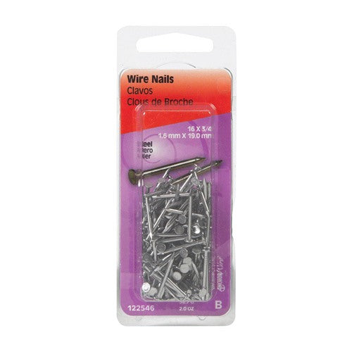 HILLMAN Anchor Wire 3/4 in. Wire Bright Steel Nail Flat Head