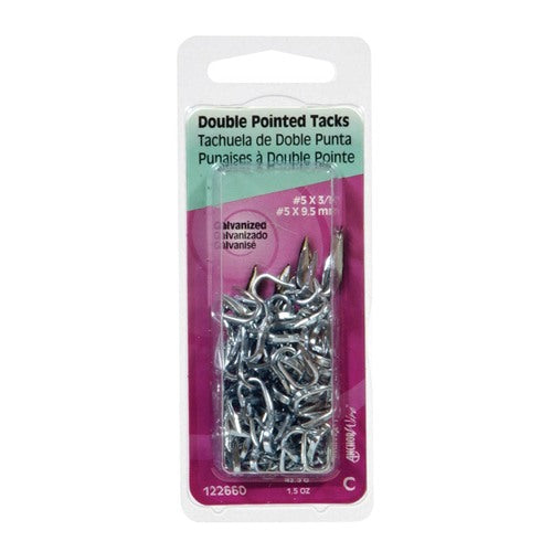 HILLMAN Anchor Wire No. 9 X 7/16 in. L Galvanized Steel Double Point Tacks 1 pk