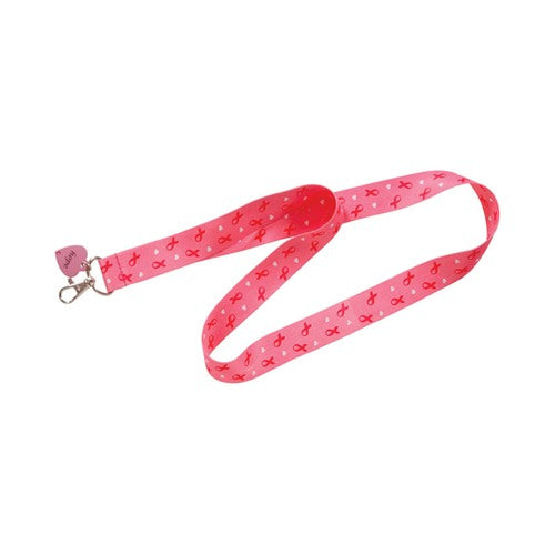 HILLMAN Breast Cancer Awareness Polyester Multicolored Decorative Key Chain Lanyard