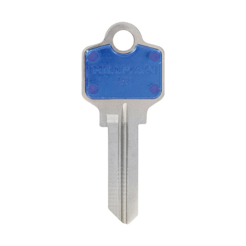 HILLMAN ColorPlus Traditional Key House/Office Key Blank Single Blue