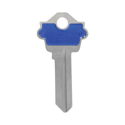 HILLMAN ColorPlus Traditional Key House/Office Key Blank Single Blue