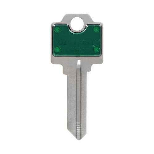 HILLMAN ColorPlus Traditional Key House/Office Key Blank Single Green