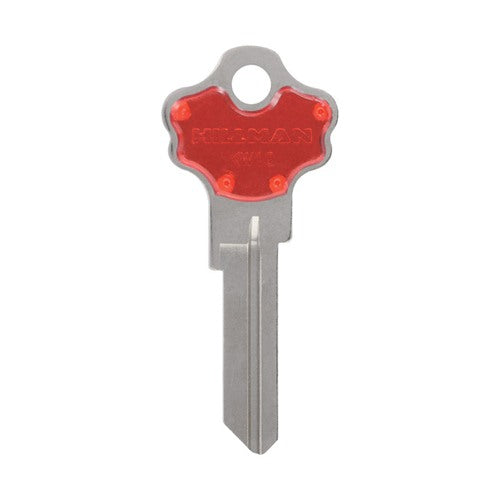 Hillman ColorPlus Traditional Key House/Office Key Blank Single Red/Silver