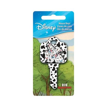 HILLMAN Disney 101 Dalmatians House Key Blank 68 Single For Schlage Locks Black/White