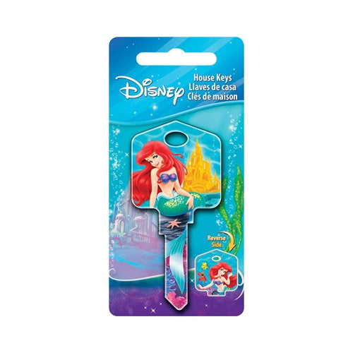 HILLMAN Disney Ariel and Friends House Key Blank 66/97 Double For Kwikset and Titan Locks Multicolor