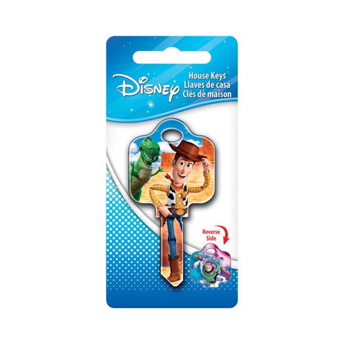 HILLMAN Disney Buzz/Woody House Key Blank 68 Single For Schlage Locks Multicolored