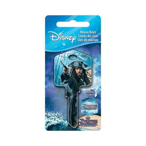 HILLMAN Disney Capt N Jack Sparrow House Key Blank 66/97 Double For Kwikset and Titan Locks Blue