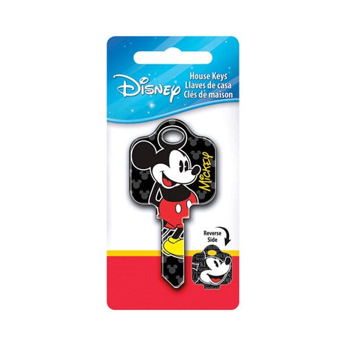 HILLMAN Disney Mickey Mouse - Signature House Key Blank 68 Single For Schlage Locks Multicolored