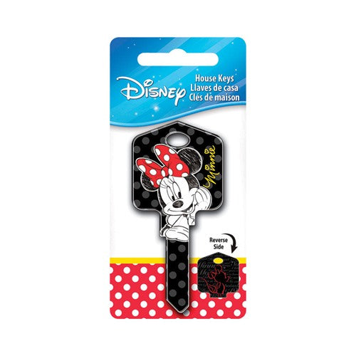 HILLMAN Disney Minnie Mouse House Key Blank 66/97 Single For Kwikset and Titan Locks Black