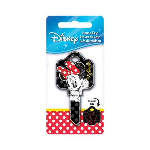 HILLMAN Disney Minnie Mouse - Signature House Key Blank 68 Single For Schlage Locks Multicolored