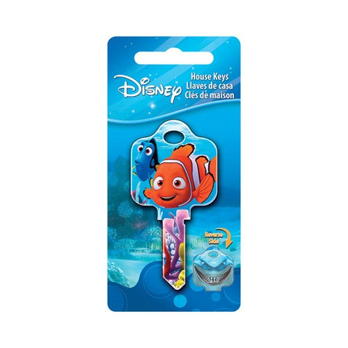 HILLMAN Disney Nemo House Key Blank 68 Double For Schlage Locks Multicolored