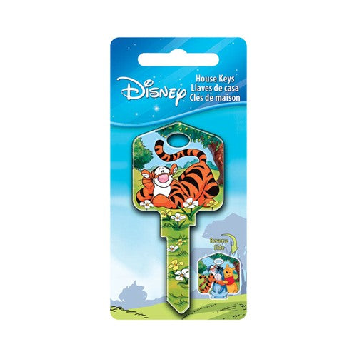HILLMAN Disney Tigger Bounce House Key Blank 66/97 Single For Kwikset and Titan Locks Multicolored