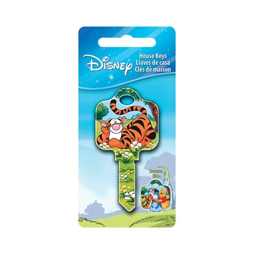 HILLMAN Disney Tigger House Key Blank 68 Single For Schlage Locks Multicolored