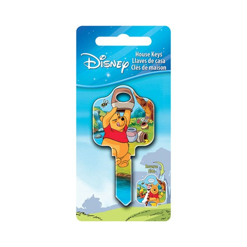 HILLMAN Disney Winnie The Pooh House Key Blank 68 Single For Schlage Locks Multicolored