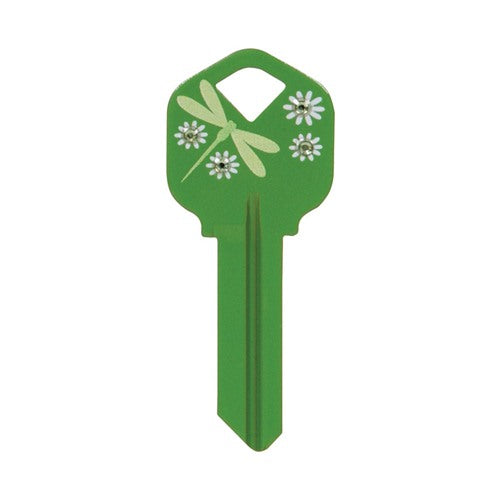 HILLMAN DIVA Dragonfly House/Office Universal Key Blank Single Green