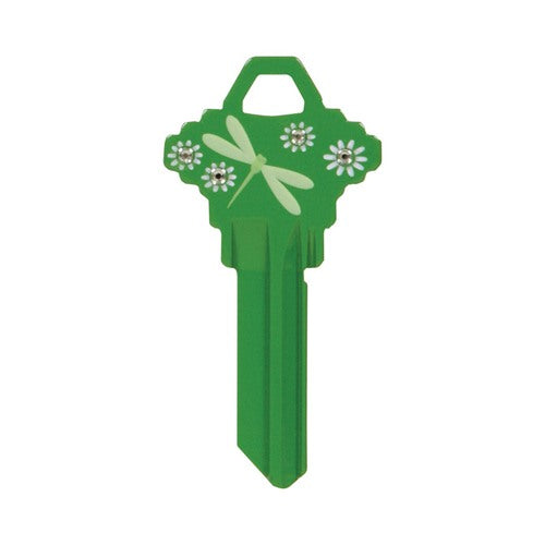 HILLMAN DIVA Dragonfly House/Office Universal Key Blank Single Green