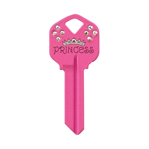 Hillman DIVA Princess House/Office Universal Key Blank Single Pink