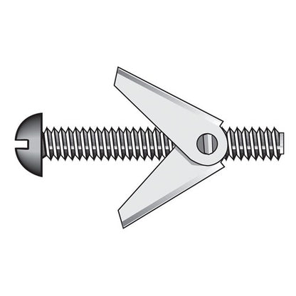 HILLMAN Fas-N- Tite 3/16 in. D X 3 in. L Round Zinc-Plated Steel Toggle Bolt 1 pk