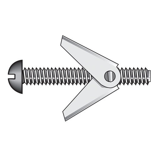 HILLMAN Fas-N- Tite 3/16 in. D X 4 in. L Round Zinc-Plated Steel Toggle Bolt 1 pk