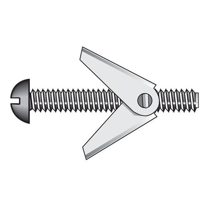 HILLMAN Fas-N- Tite 3/16 in. D X 4 in. L Round Zinc-Plated Steel Toggle Bolt 1 pk